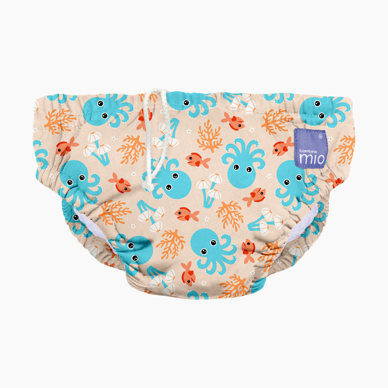Bambino Mio Reusable Swim Diaper - Blue Squid, Small (0-6 Months).