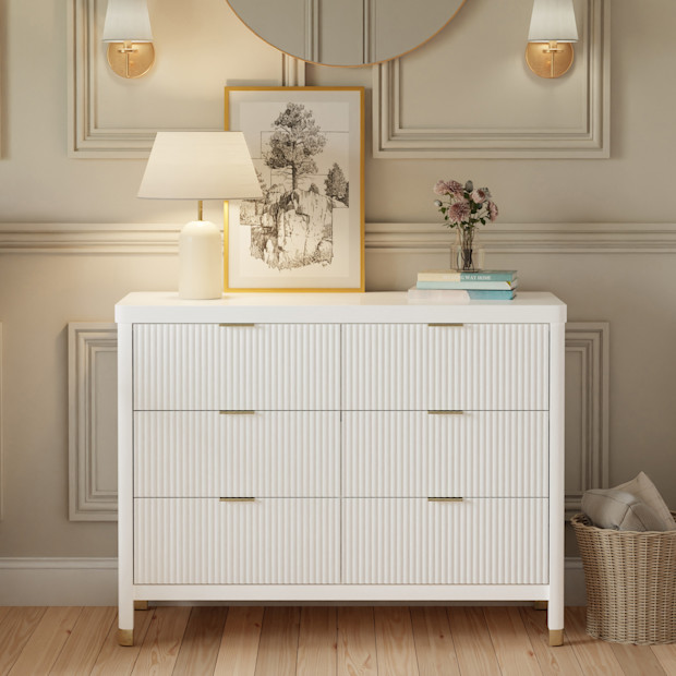 Namesake Brimsley Tambour 6-Drawer Assembled Dresser.