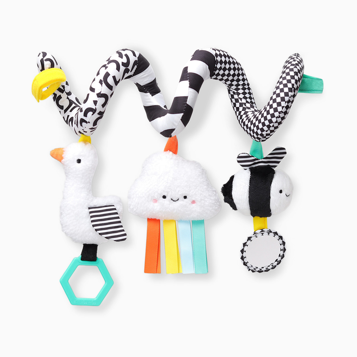 Itzy Ritzy Car Seat Activity Toy - High Contrast-Brights.