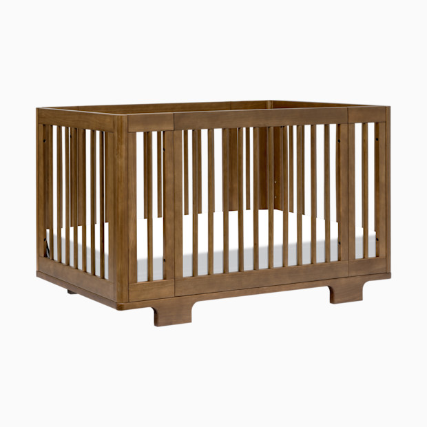 babyletto Yuzu 8-in-1 Convertible Crib with All-Stages Conversion Kits - Natural Walnut.