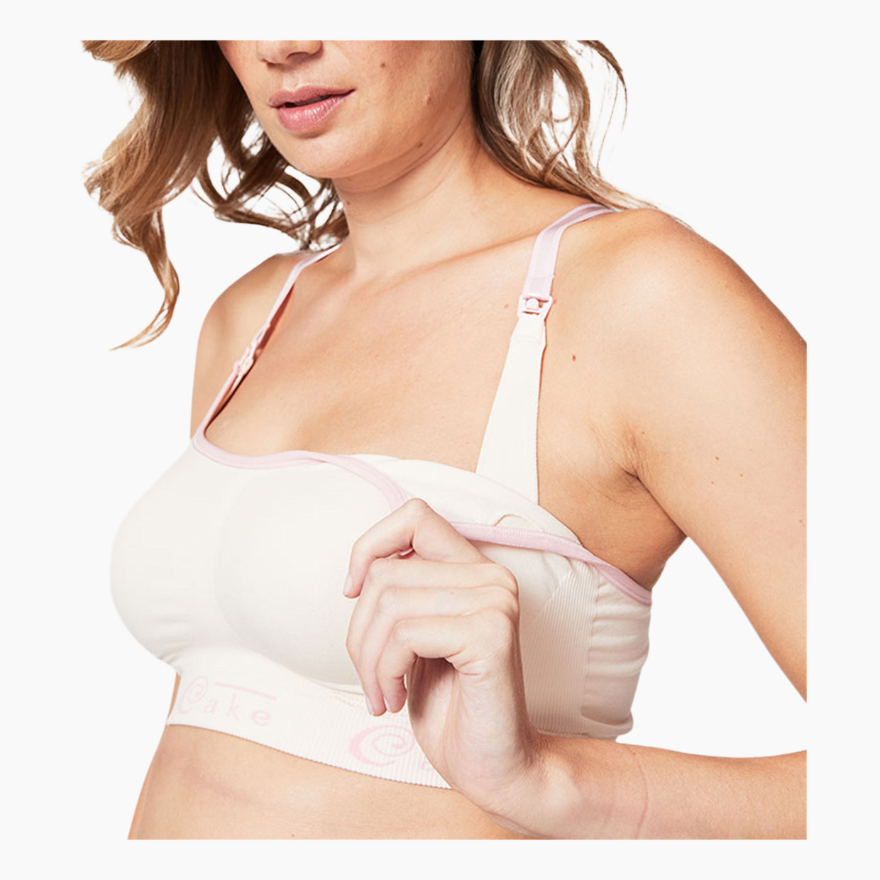 Cake Maternity Cotton Candy Seamless Sleep & Yoga Nursing Bra - Blush, S.