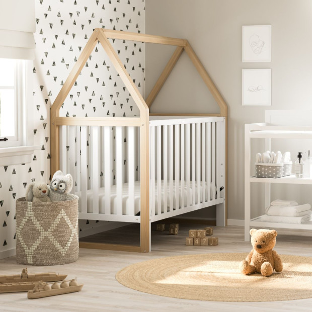 Storkcraft Orchard 5-in-1 Convertible Crib - White/Driftwood.