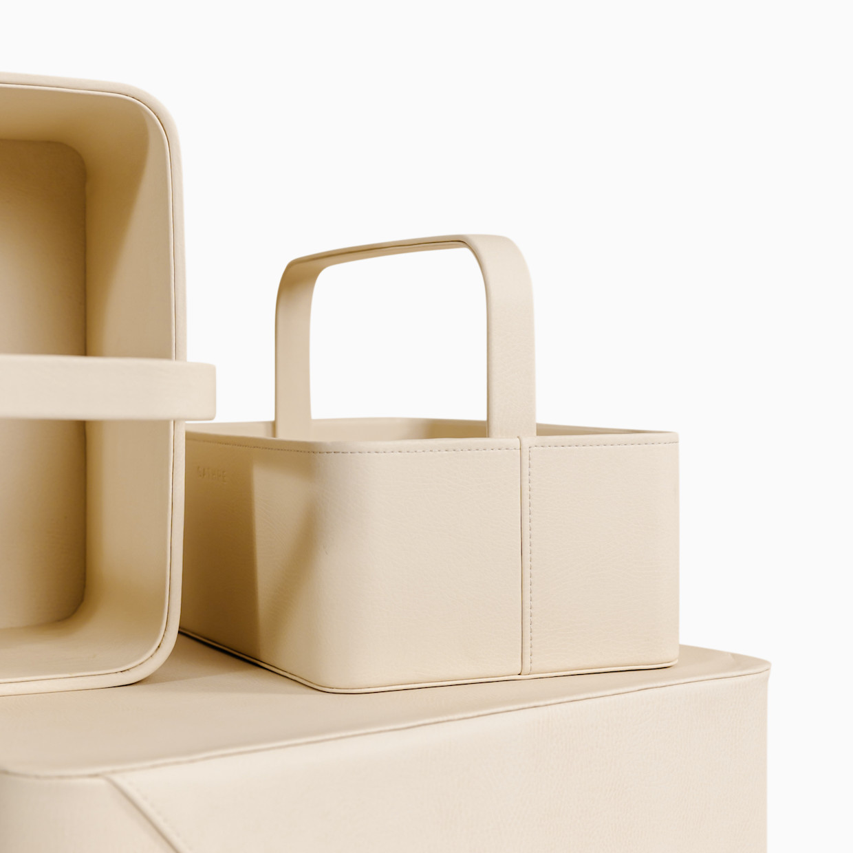 Gathre Small Nursery Diaper Caddy - Ivory.