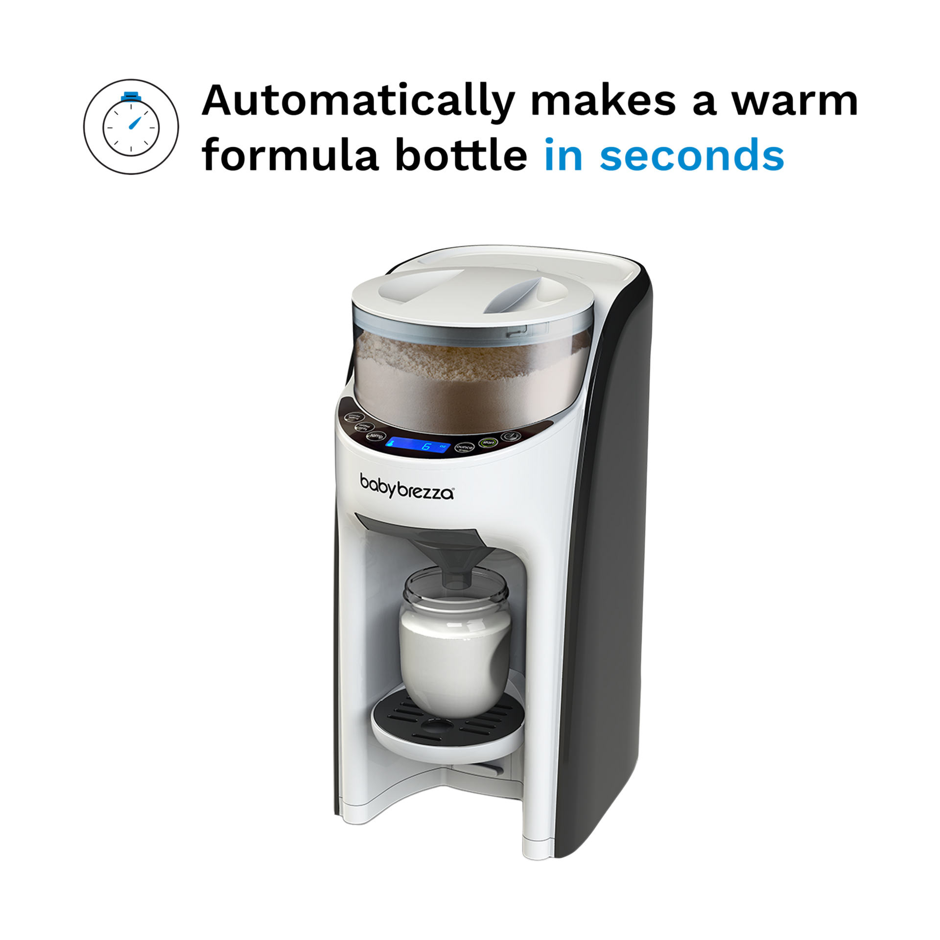 Baby Brezza Formula Pro Advanced - White On Black.