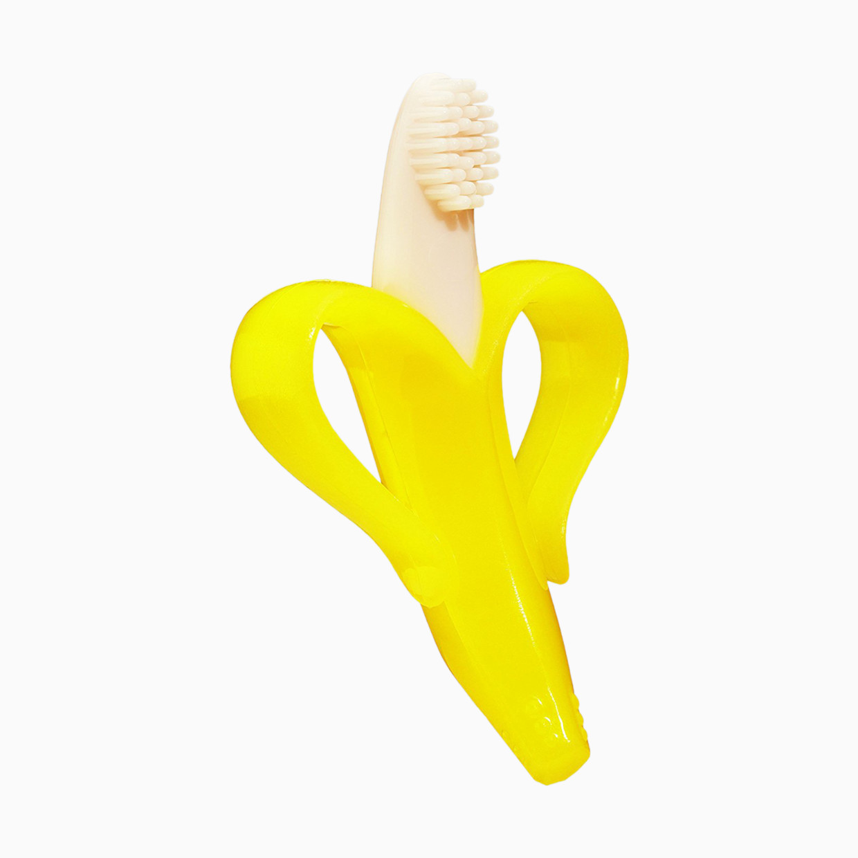 Baby Banana Teether & Infant Training Toothbrush - Yellow.