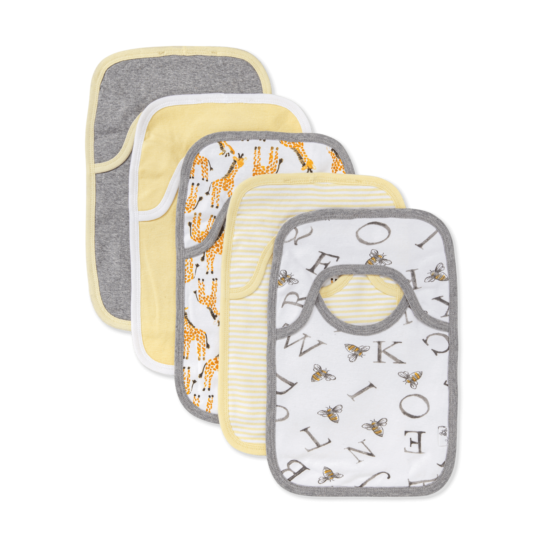 Burt's Bees Baby Organic Lap Shoulder Bib (5 Pack) - Giraffes ...