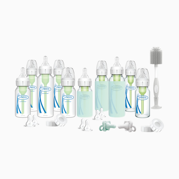 Dr. Brown's Glass and BPA-Free Plastic Baby Bottle Starter Gift Bundle.