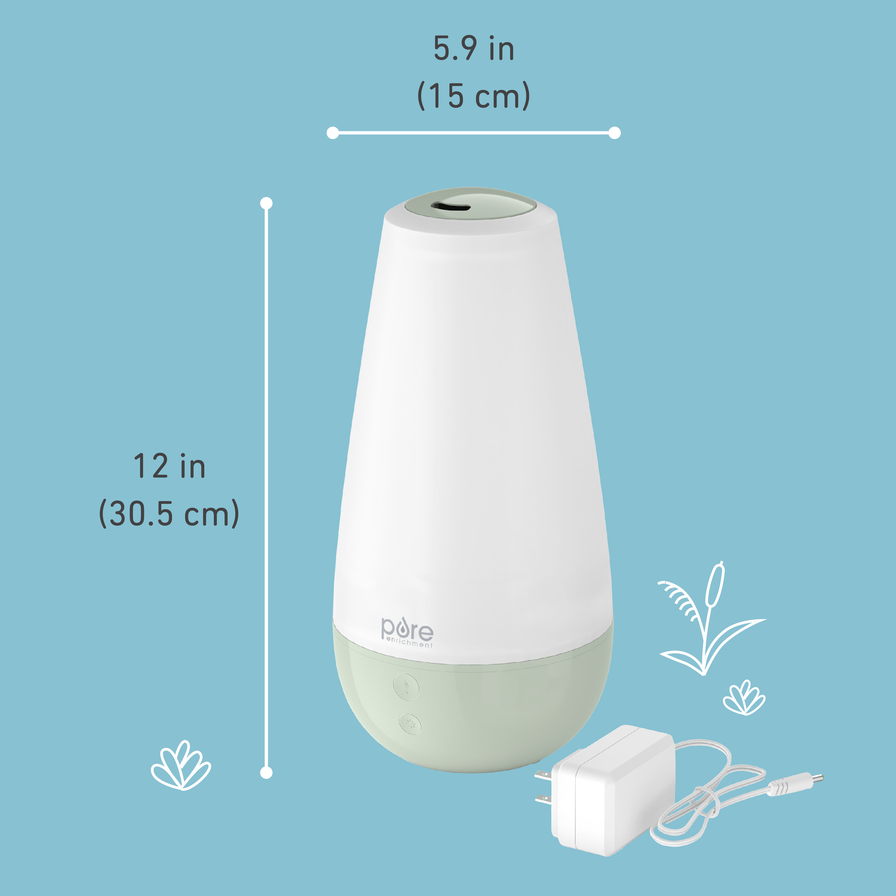 Pure Enrichment PureBaby 3-in-1 Humidifier - Whisper Green.