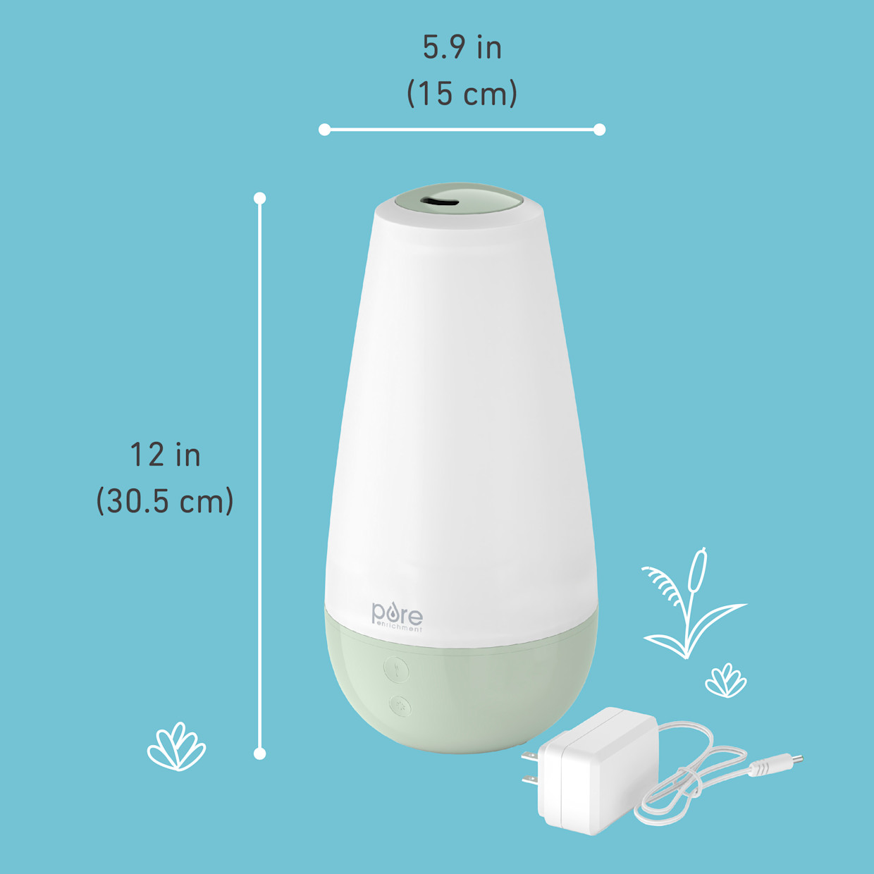 Pure Enrichment PureBaby 3-in-1 Humidifier - Whisper Green.