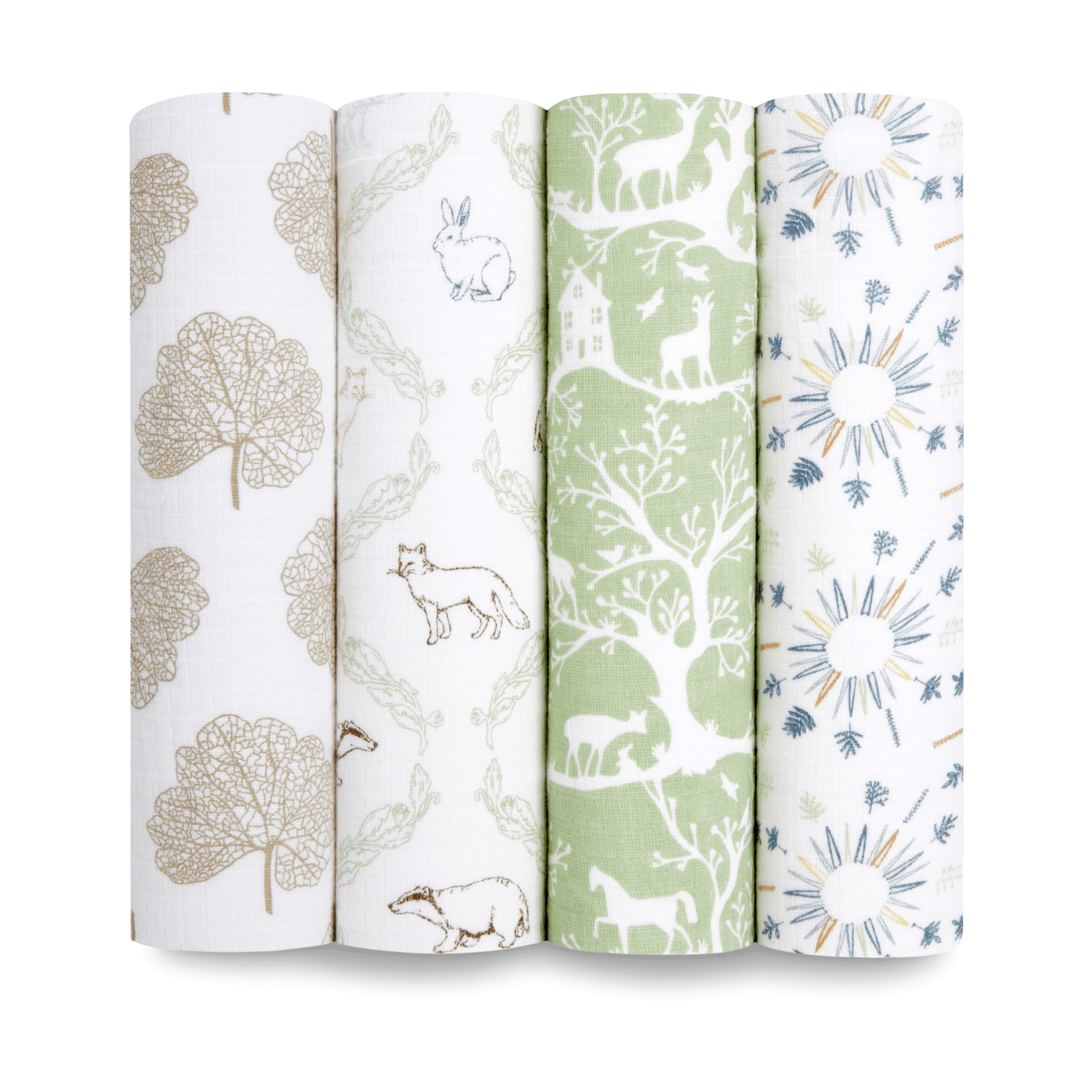 Aden + Anais Essentials Cotton Muslin Swaddles (4 Pack) Harmony