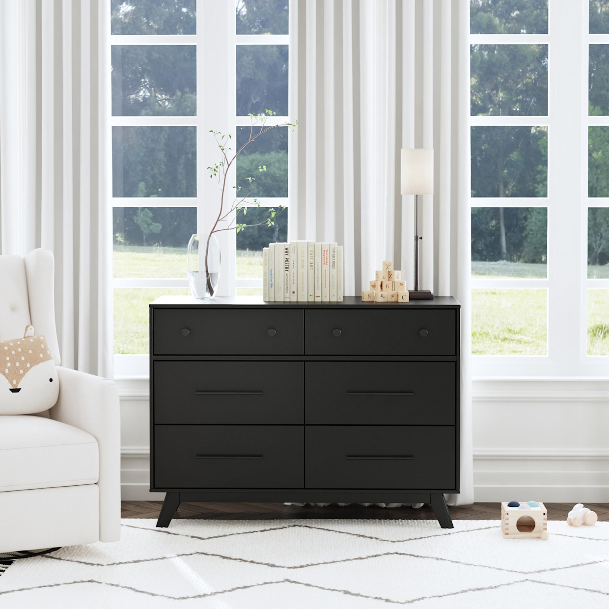 daVinci Otto 6-Drawer Dresser - Ebony.