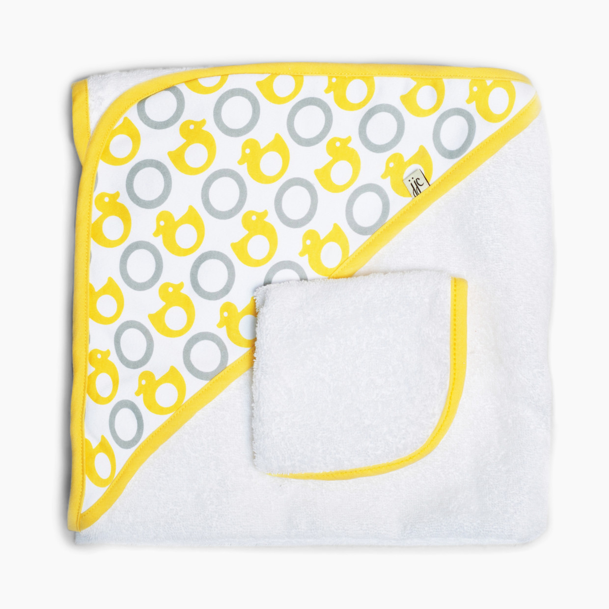 JJ Cole Hooded Towel Set - Yellow Ducks.