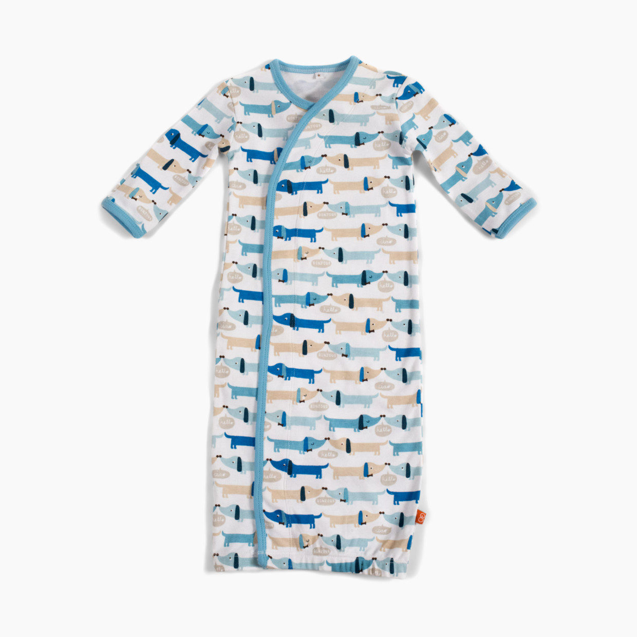 Magnetic Me Magnetic Gown - Blue Dogs, Newborn-3 Months.