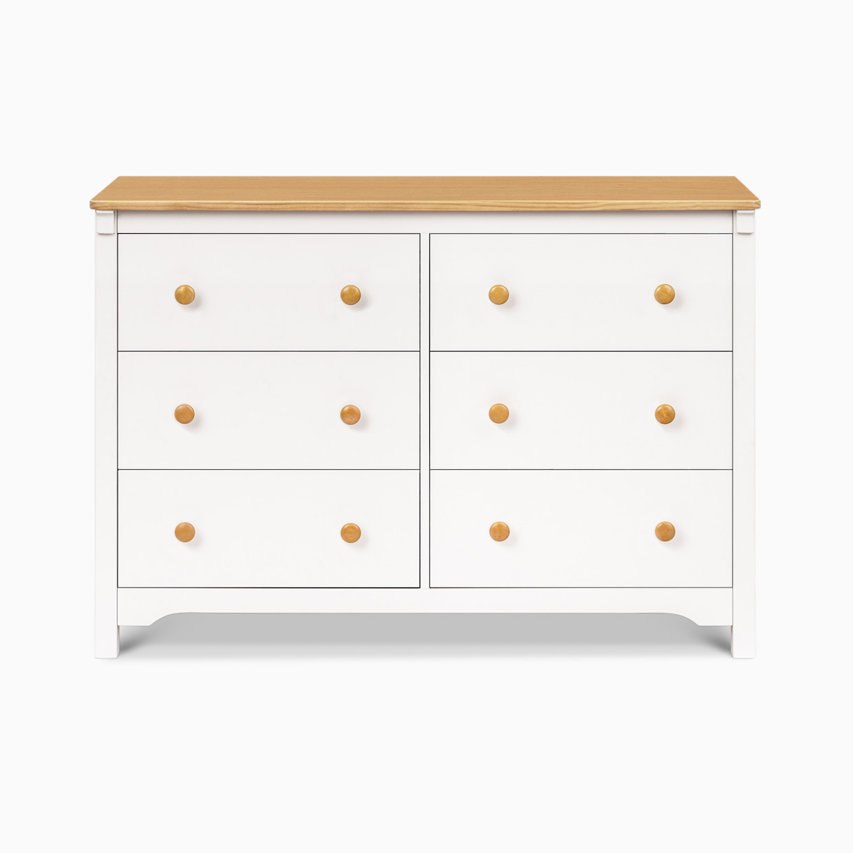 daVinci Shea 6-Drawer Dresser - Warm White/Honey.