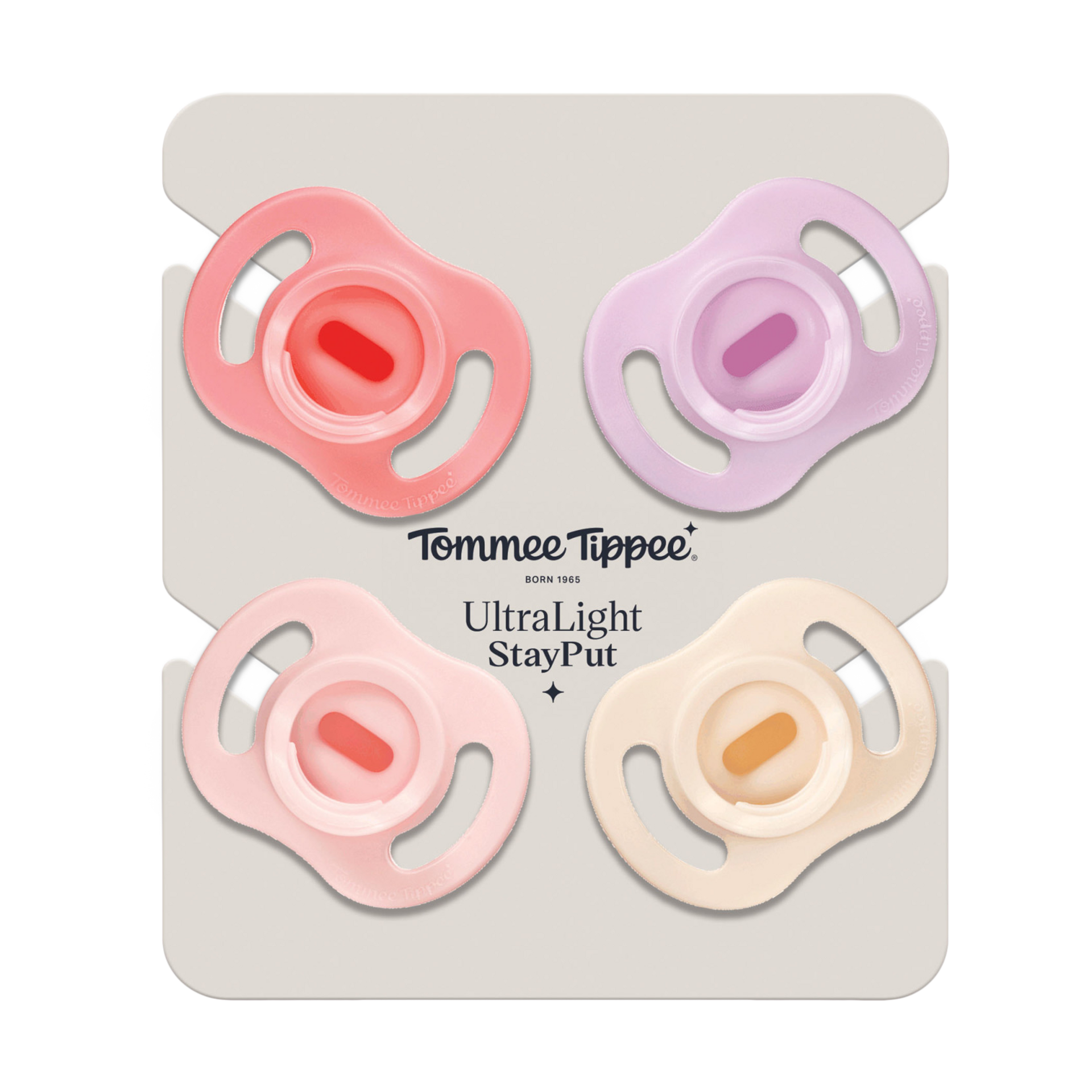 Tommee Tippee Ultra Light Silicone Pacifier - Lavender/Pink/Champagne/Blush, 0-6 Months, 4.