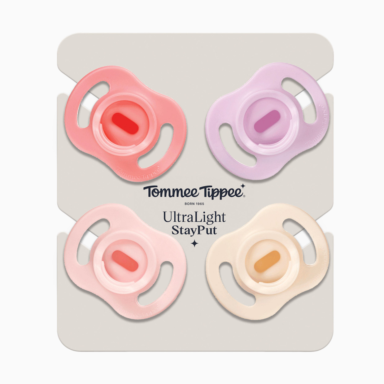 Tommee Tippee Ultra Light Silicone Pacifier - Lavender/Pink/Champagne/Blush, 0-6 Months, 4.