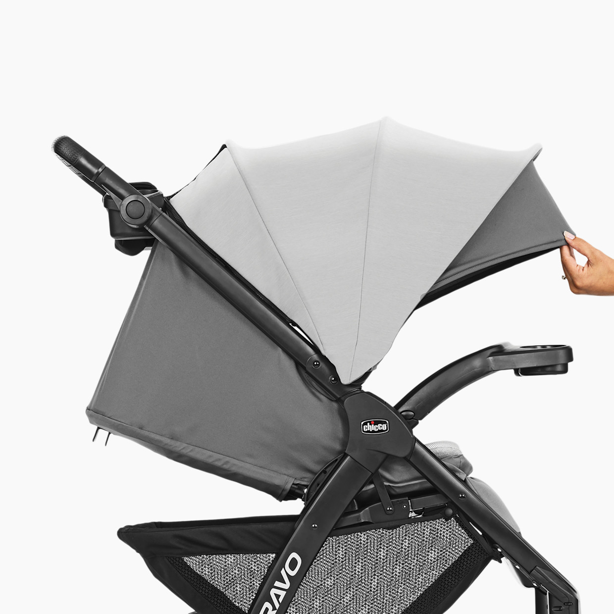 Chicco Bravo LE ClearTex Quick-Fold Stroller - Pewter.