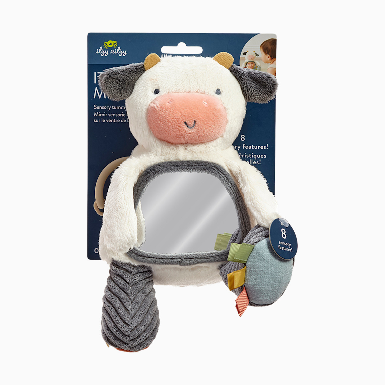 Itzy Ritzy Sensory Tummy Time Mirror - Cow.