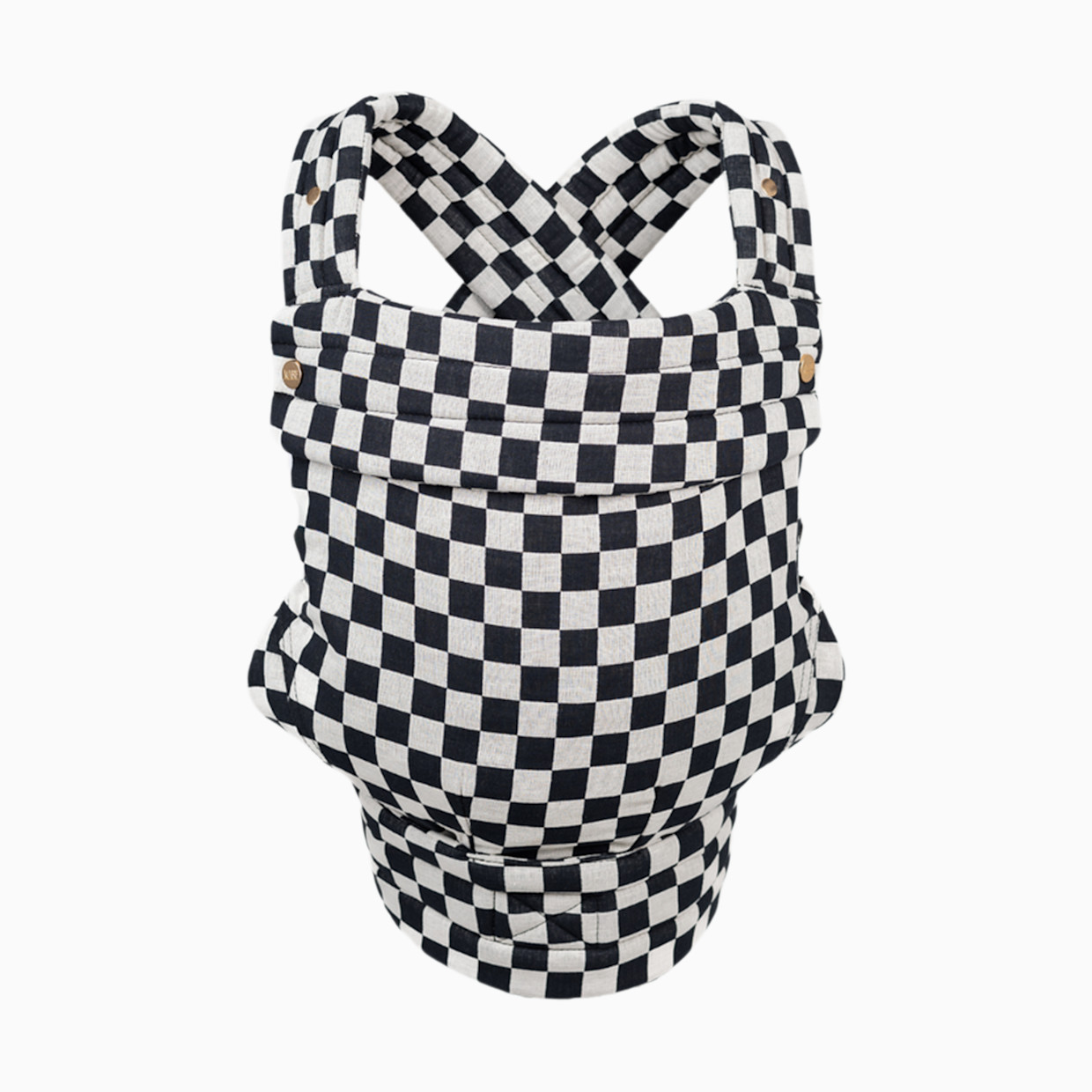 MABĒ The Monarch Baby Buckle Carrier - Ebony Check.