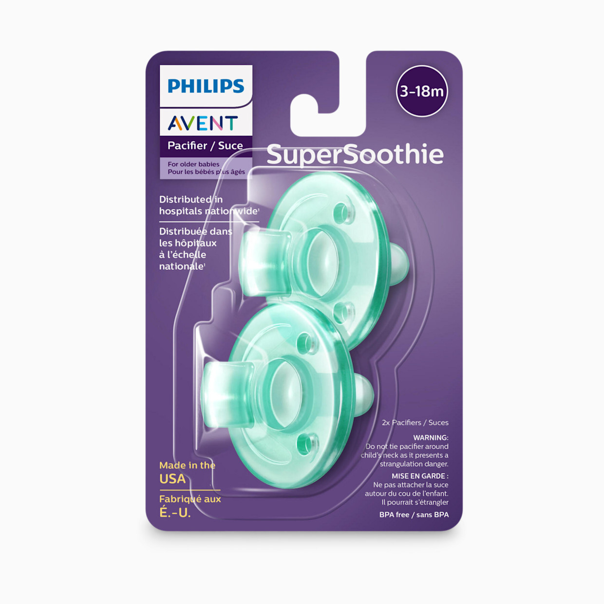 Philips Avent Soothie, 3-18 months (4 pack) - Green, 4.