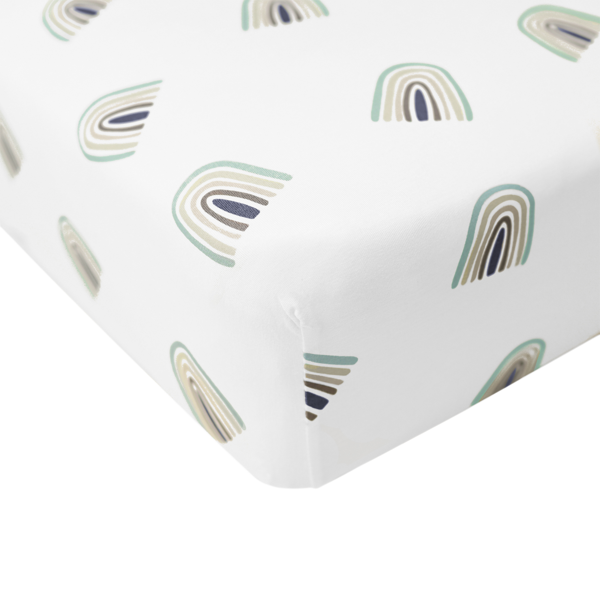 Kyte Baby Babylist x Kyte Baby Crib Sheet Sage Rainbow, One Size