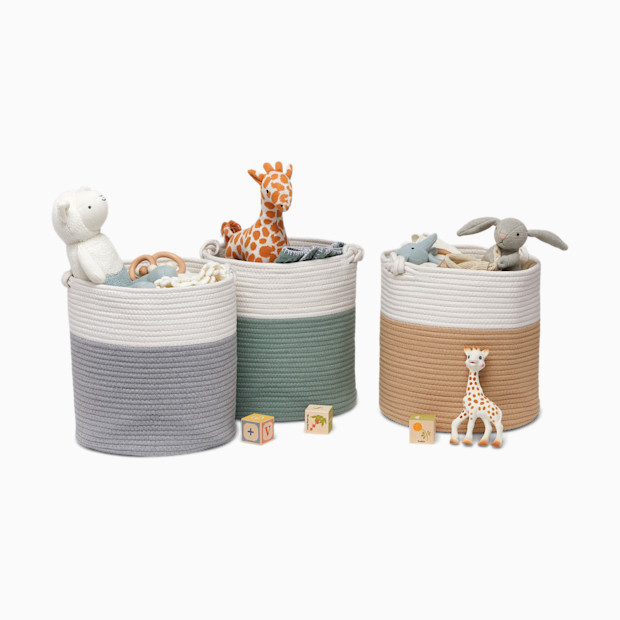 Sprucely Large & Medium Rope Basket Set.