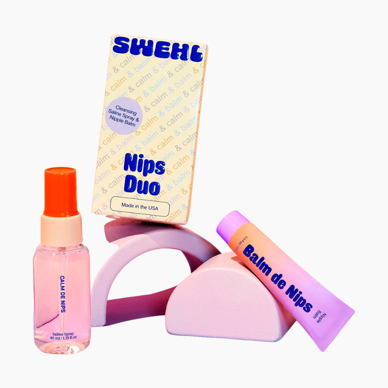 Swehl Nips Duo: Protective Spray & Soothing Balm.