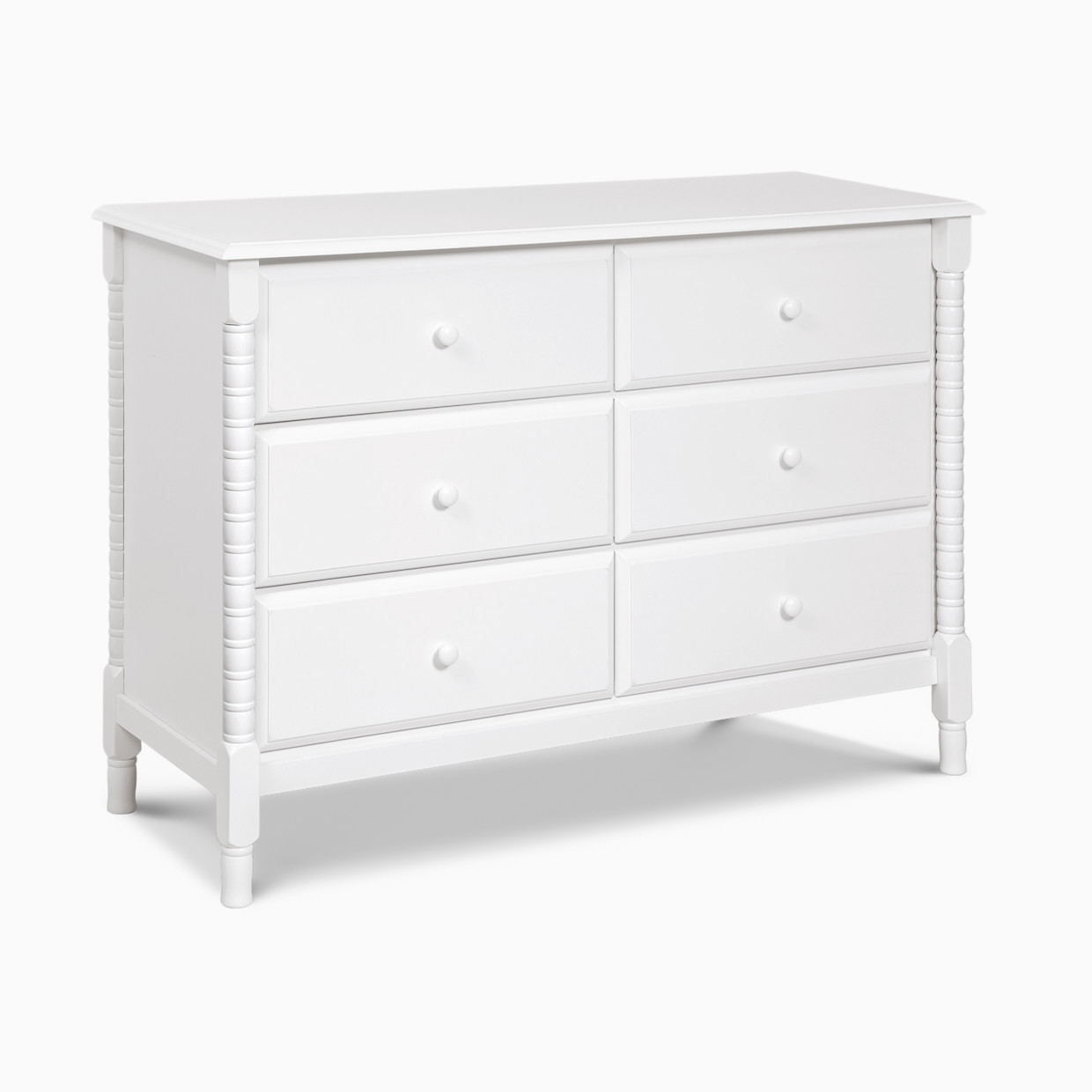 daVinci Jenny Lind Spindle 6-Drawer Dresser - White.