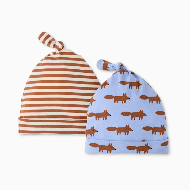 Hanna Andersson Baby 2-pk HannaSoft Top Knot Hat.