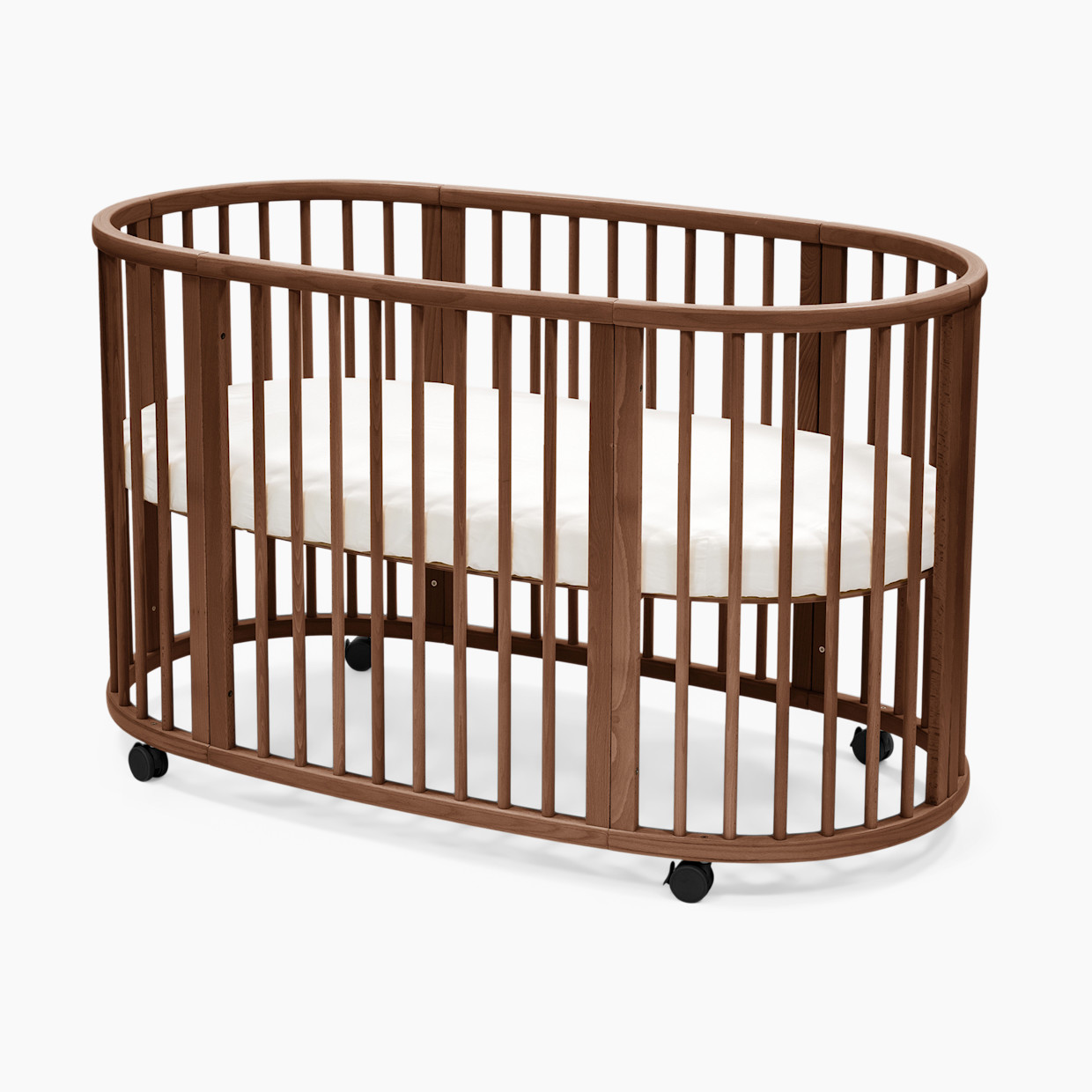 Stokke Sleepi Convertible Crib with Mattress - Warm Brown/White.