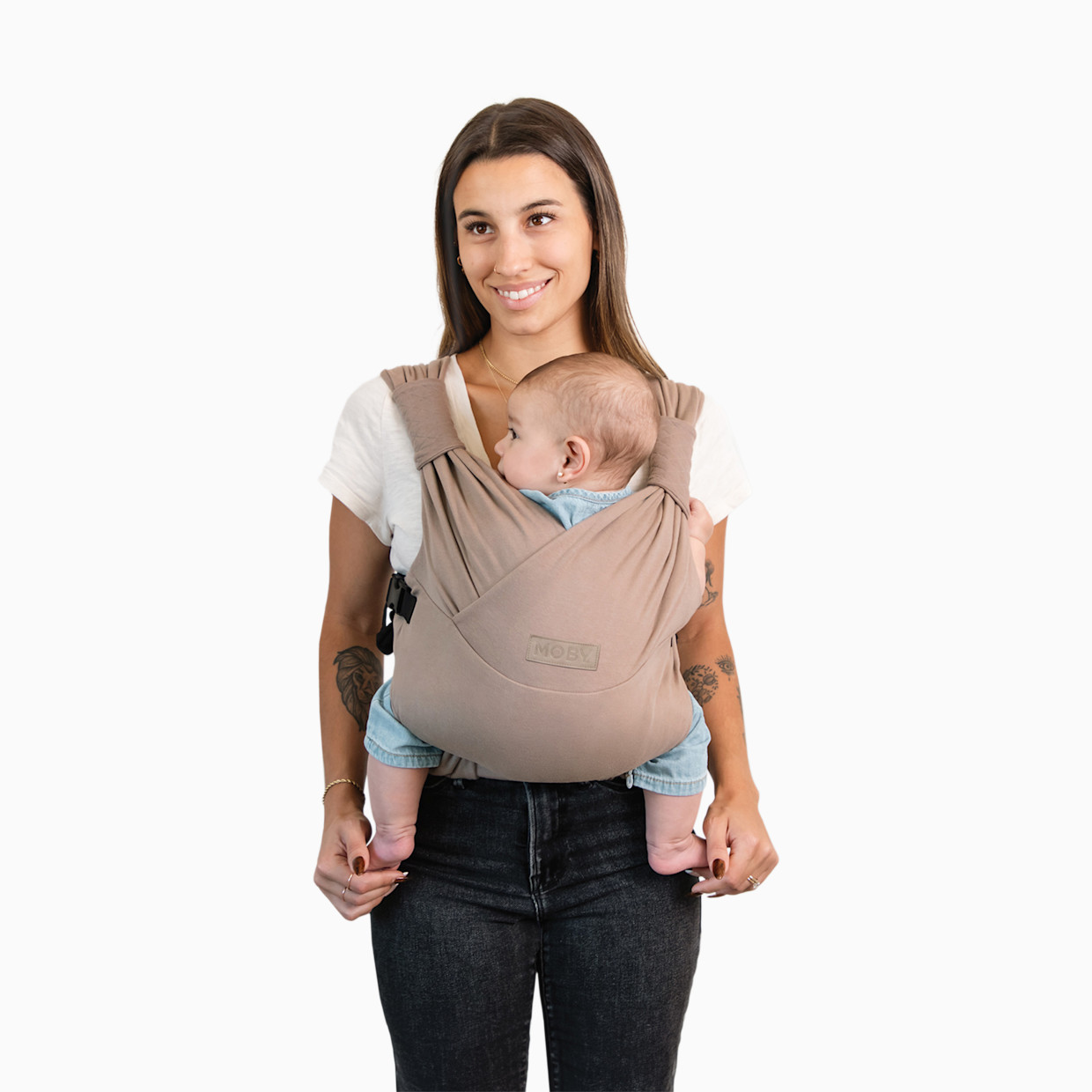 Moby Duet Hybrid Buckle Wrap Carrier - Sparrow.