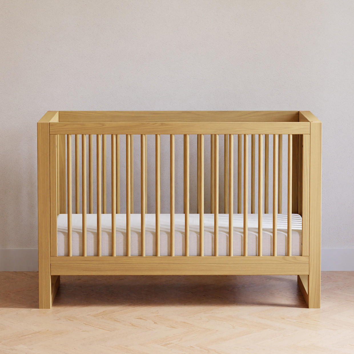 Namesake Nantucket 3-in-1 Convertible Crib with Toddler Bed Conversion Kit - Honey.