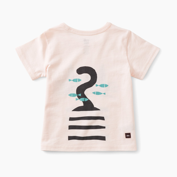 Tea Collection Cat Fish Graphic Tee - Pink, 3-6 Months.