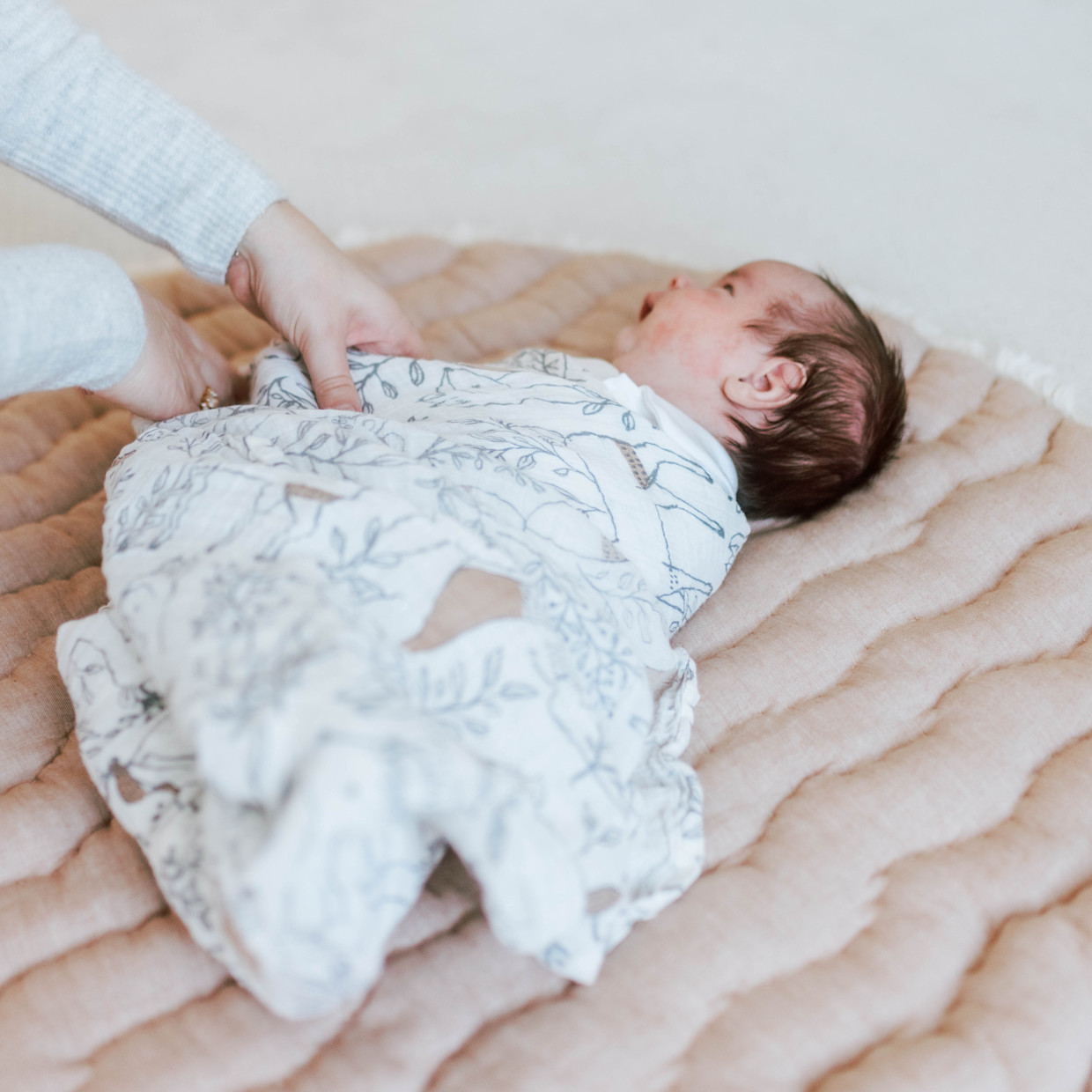 Crane Baby Cotton Quilted Playmat - Ezra.