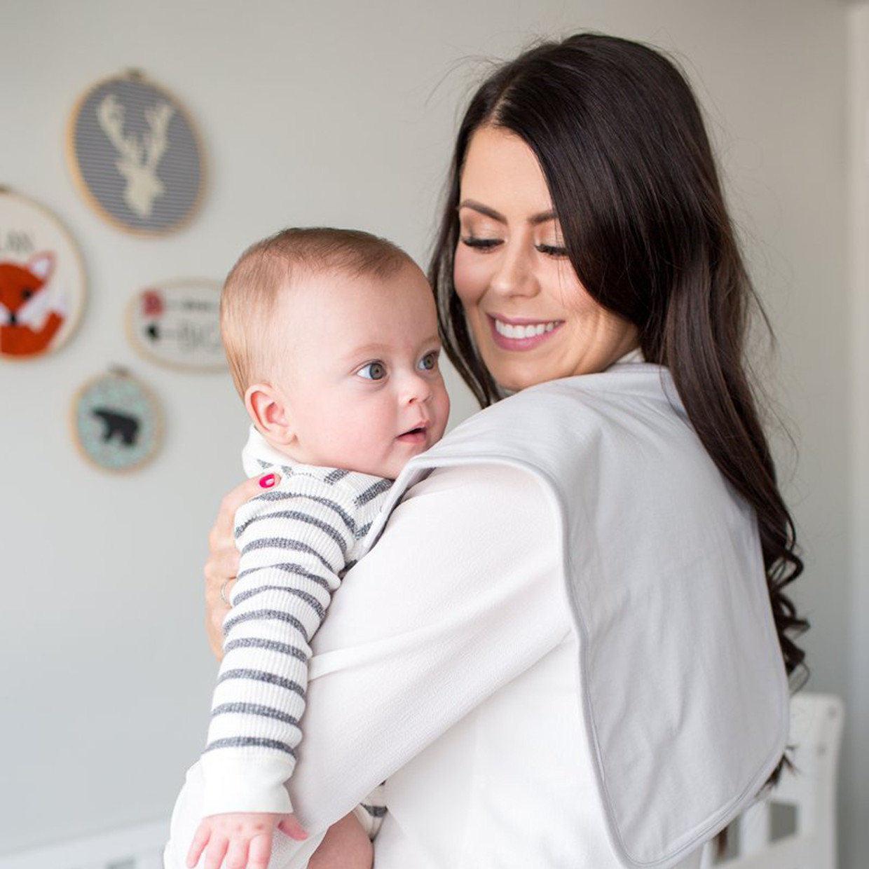 Copper Pearl Burp Cloth Set - Grey Basics.