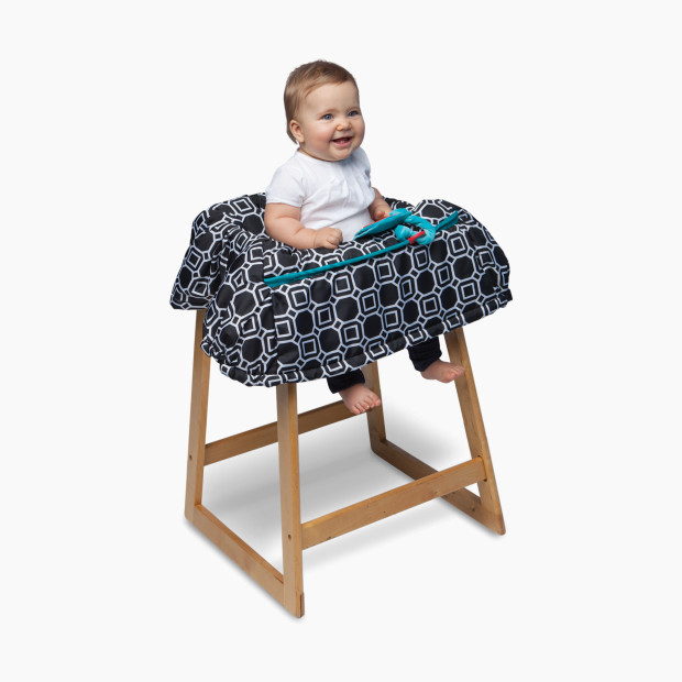 Boppy Shopping Cart and Restaurant High Chair Cover - City Squares Black & White.