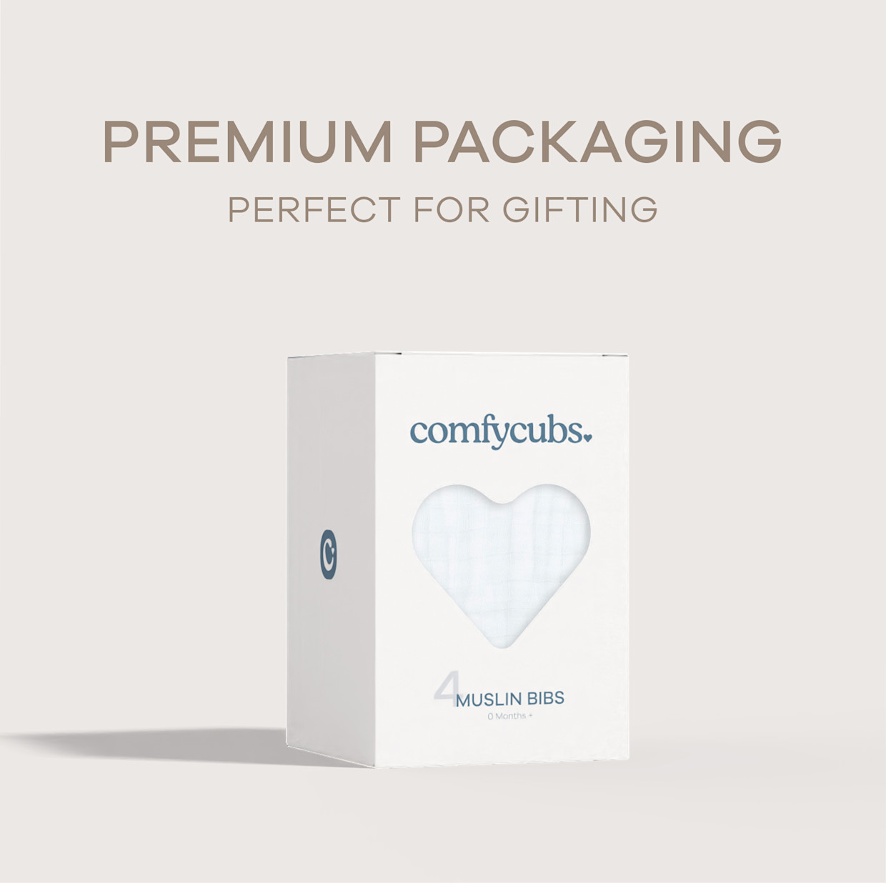 Comfy Cubs Muslin Bibs with Adjustable Snaps (4 Pack) - White, 4.