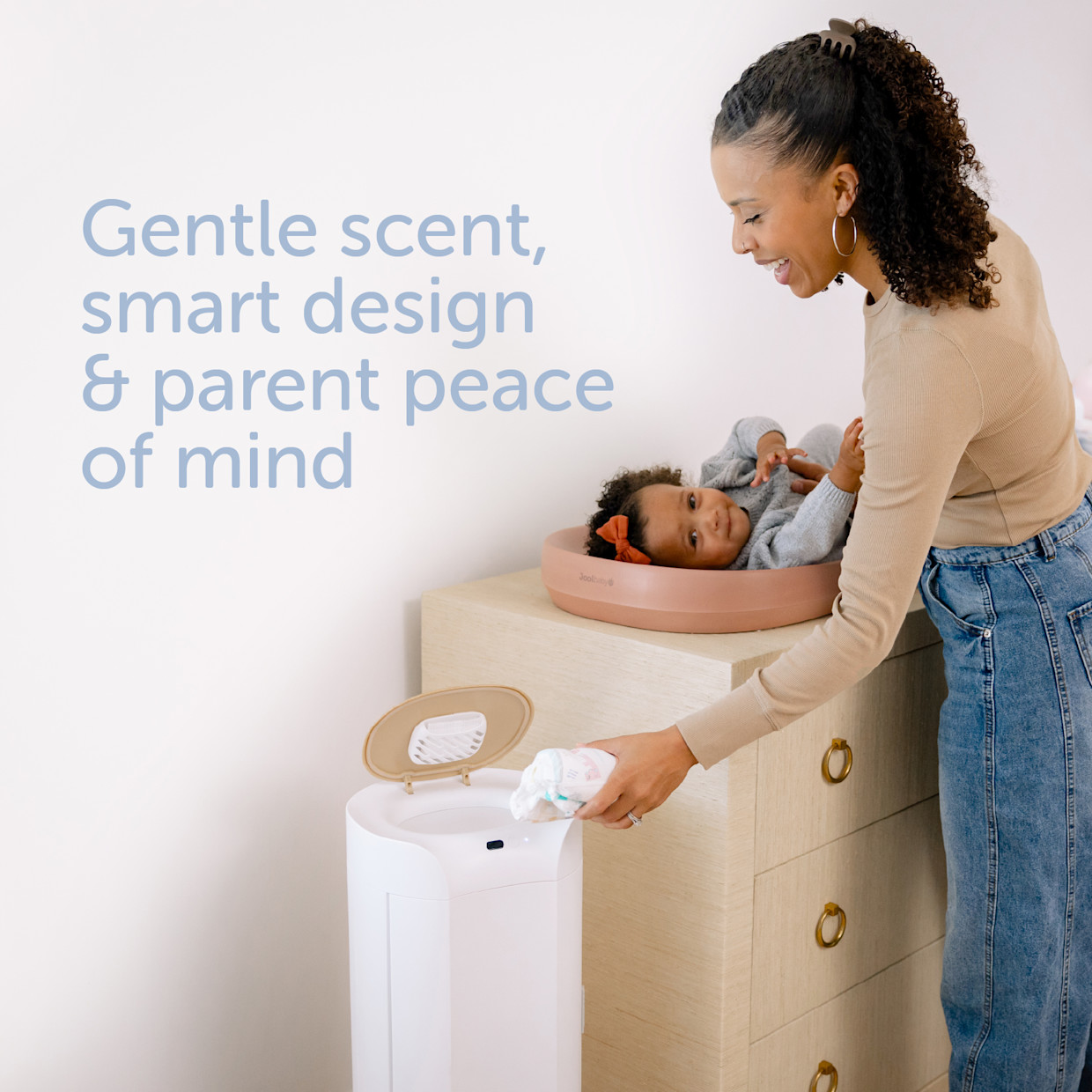 Jool Baby SmartWave Touch-Free Diaper Pail Liner Refills, 4 Pack - Lavender.