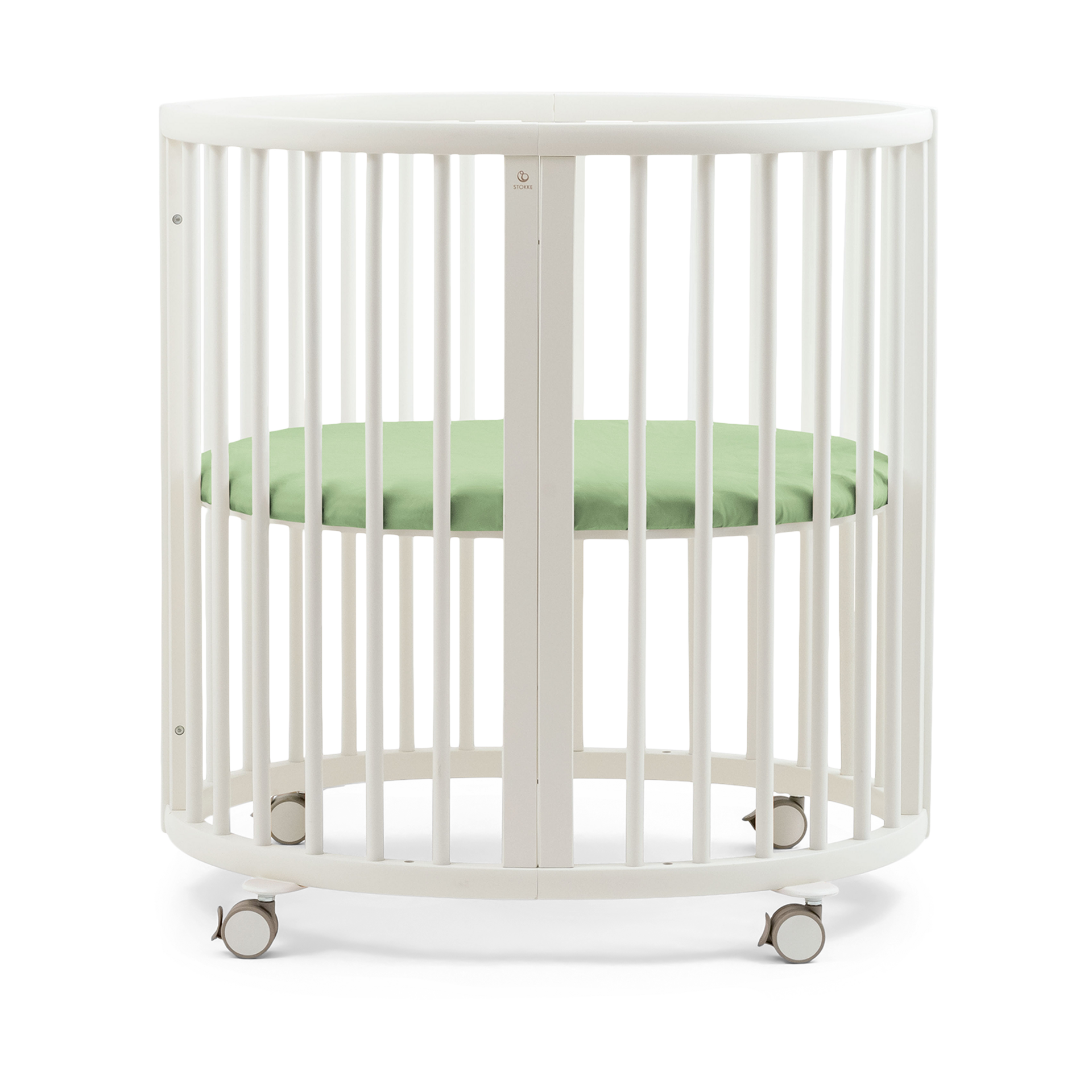 Stokke Sleepi Mini Fitted Sheet - Sage Green.