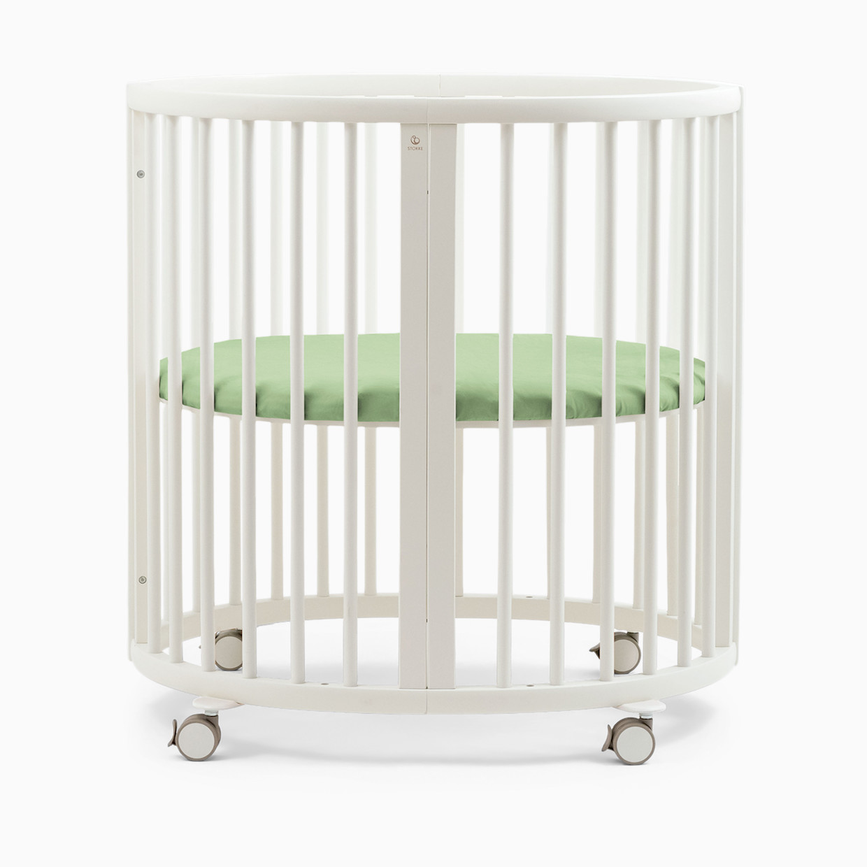 Stokke Sleepi Mini Fitted Sheet - Sage Green.