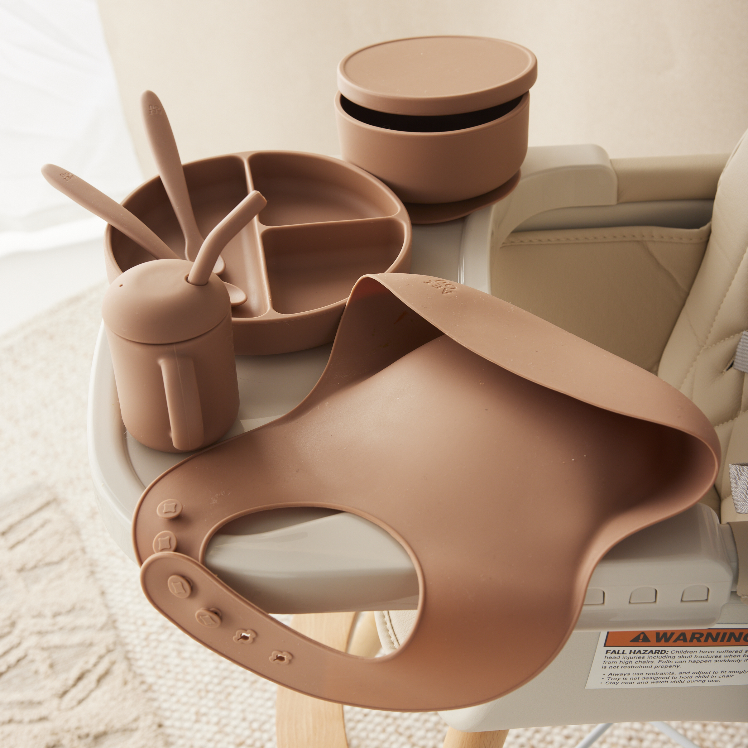 AEIOU Sippy Cup with Straw - Clay.