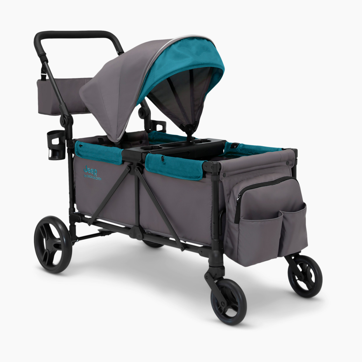 Delta Children Jeep Sport All-Terrain Stroller Wagon - Grey/Blue Moon.