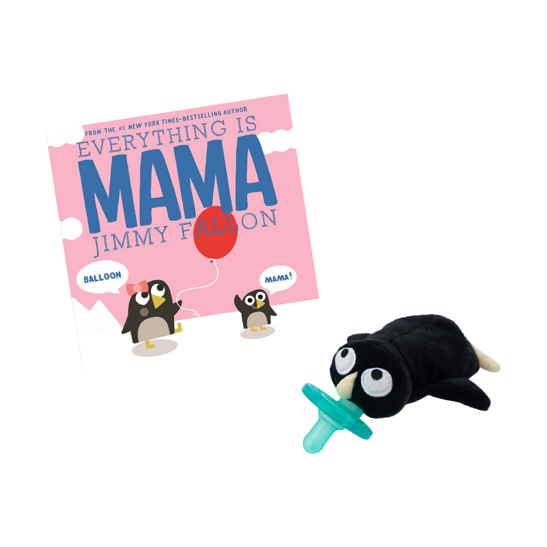 WubbaNub Wubbanub x Jimmy Fallon Pacifier and Plush Mama Penguin