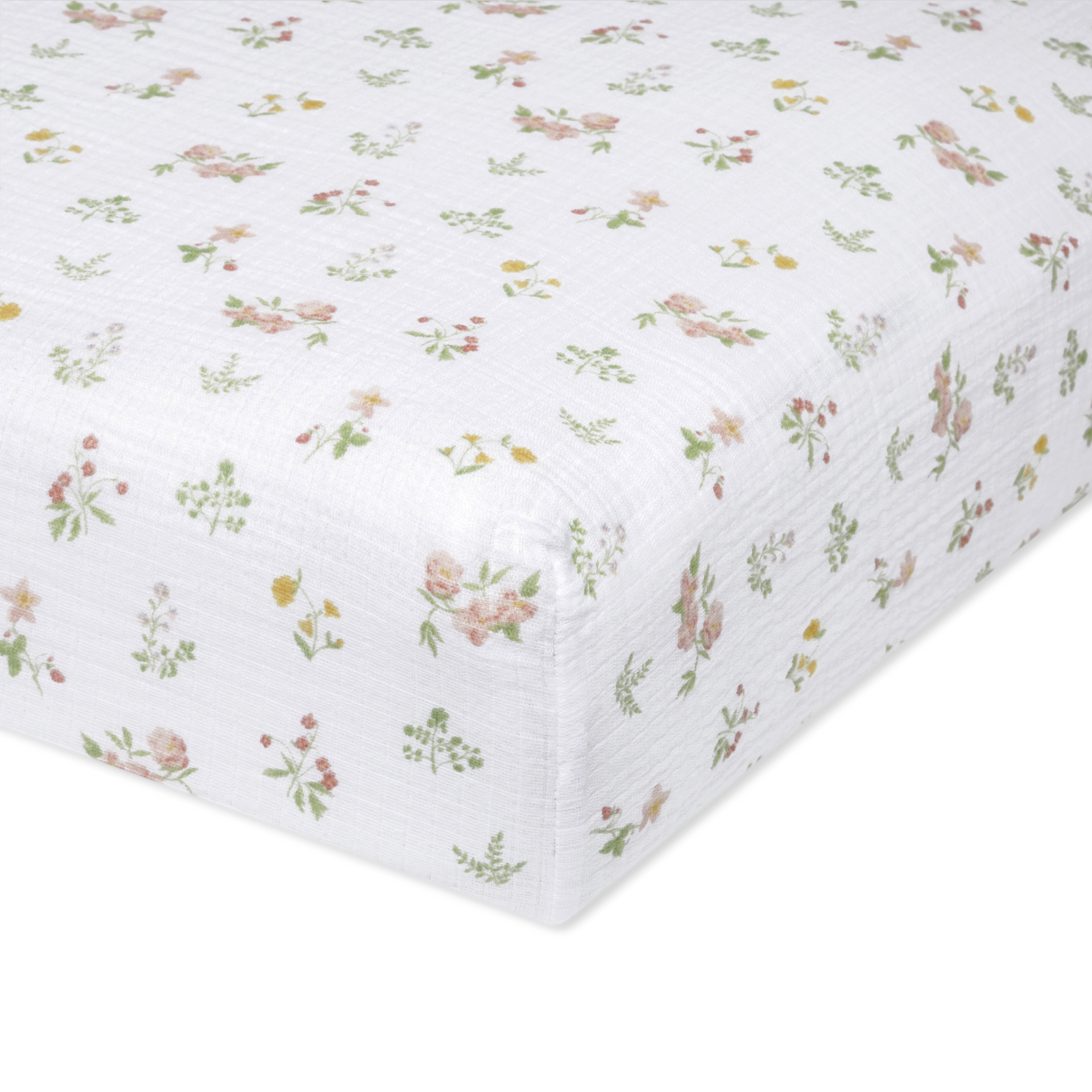 Aden + Anais Essentials Cotton Muslin Crib Sheet.