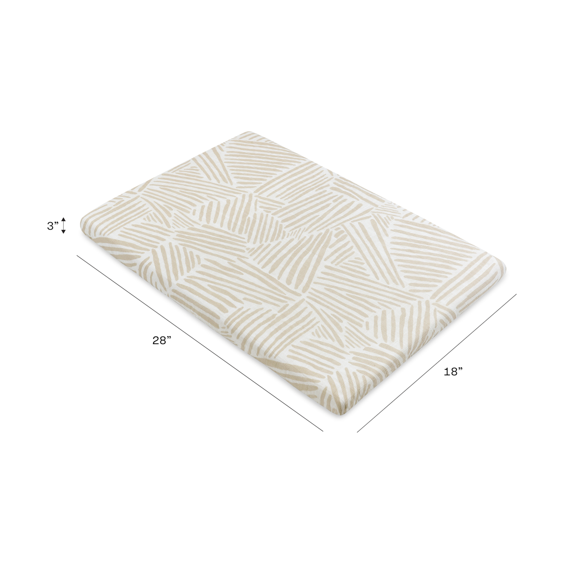 babyletto All-Stages Bassinet Sheet - Oat Stripe.