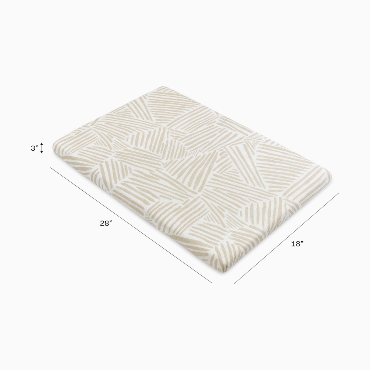 babyletto All-Stages Bassinet Sheet - Oat Stripe.