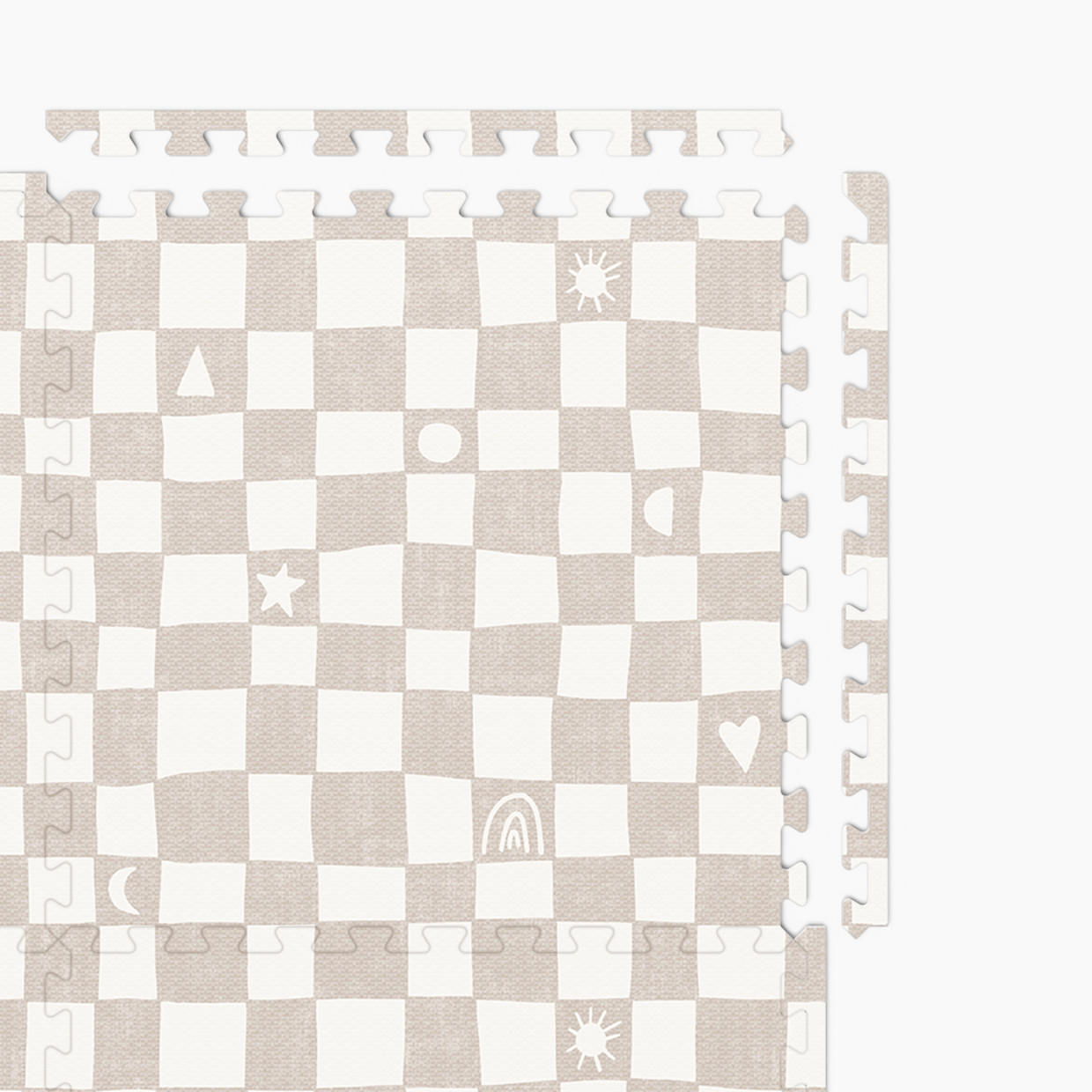 Lalo Play Mat l Checkered Collection - Oatmeal Checkered.