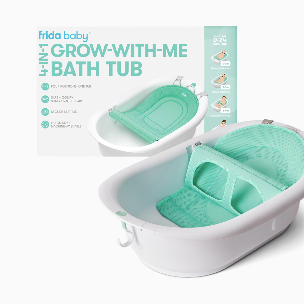 Frida Baby 4-in-1 Grow With Me Bath Tub.