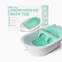 Frida Baby 4-in-1 Grow-with-Me Baby Bathtub, Baby Tub for Newborns to Toddler with Removable Bath Seat & Backrest for Bath Support in Tub