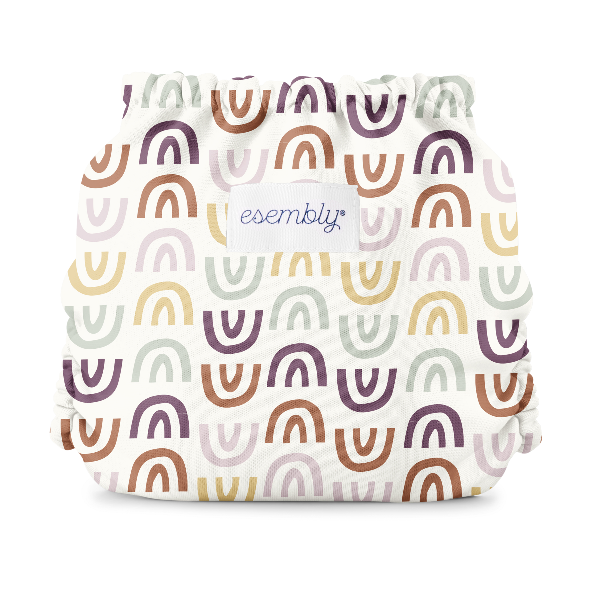 Esembly Recycled Diaper Cover (Outer) + Swim Diaper - Rainbow, Size 2 (18-35 Lbs).